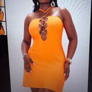Orange Bandage Dress